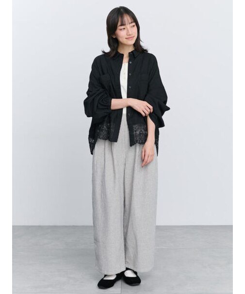 ツイルワイドストレートパンツ