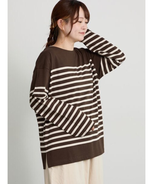 バスクボーダーロングスリーブTシャツ