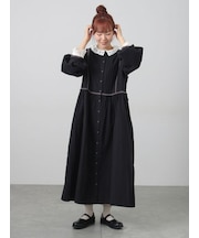 【販路限定】配色パイピングワンピース