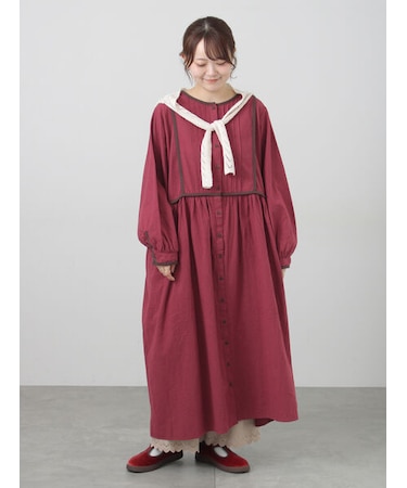 【販路限定】配色パイピングワンピース