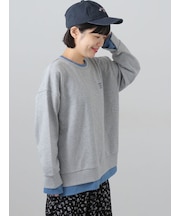 配色レイヤードスウェット