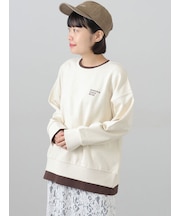 配色レイヤードスウェット