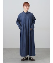 綿麻シャツワンピース