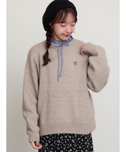 アニマル刺繍ニット