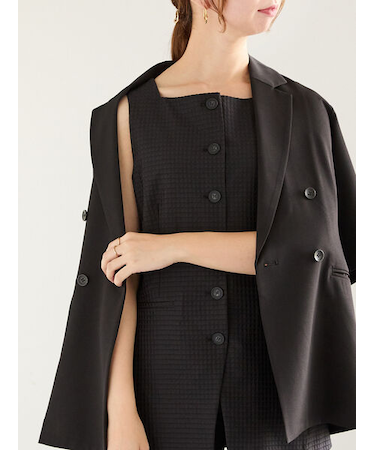 スクエアジャカードミドルジレ（セットアップ可）