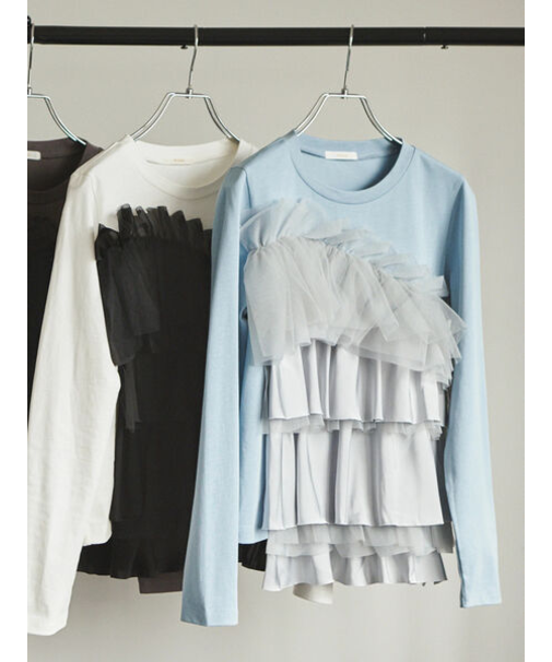 【貴島明日香コラボ】フリルコンビトップス