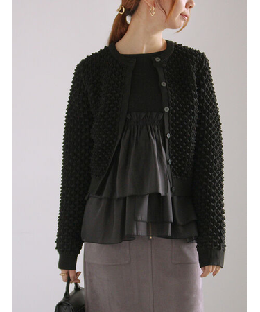 ポコポコニットカーディガン