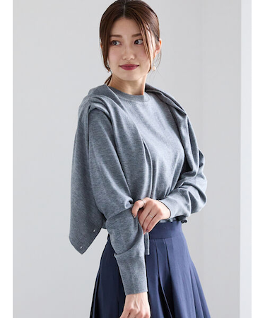クルーネックプレーンプルオーバー