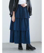 【WEB限定】ラメティアードスカート