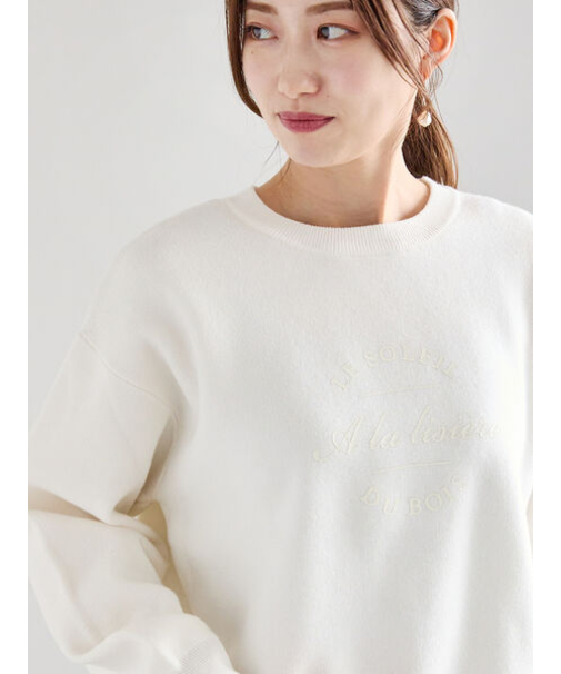 発泡ロゴプリントニット