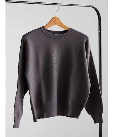 発泡ロゴプリントニット