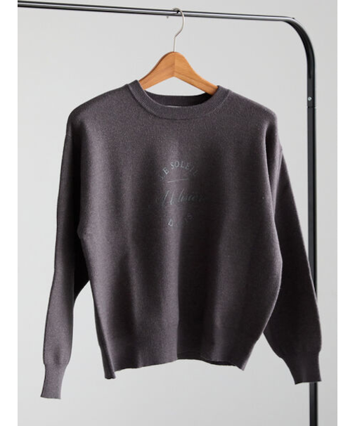 発泡ロゴプリントニット