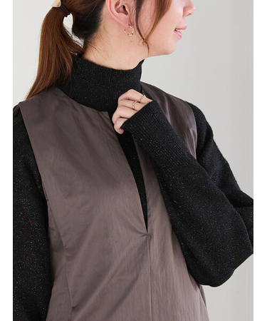 ミックスラメハイネックニット