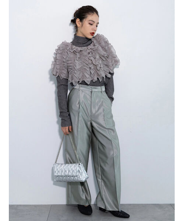 【Atelier Soir?e】シャイニーツイルストレートパンツ