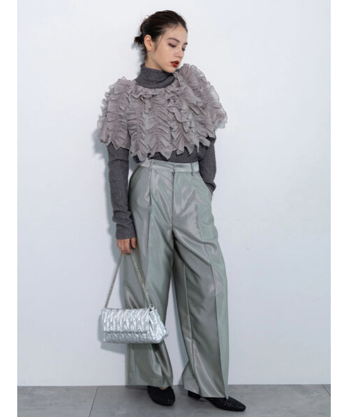 【Atelier Soir?e】シャイニーツイルストレートパンツ