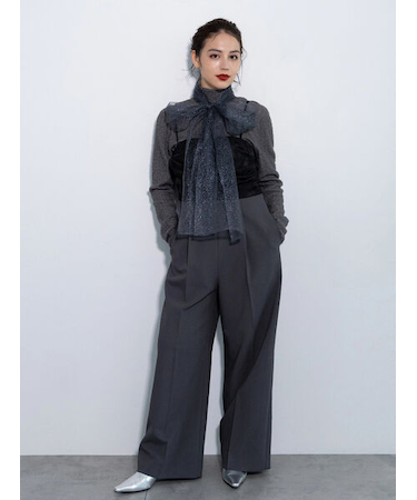 【Atelier Soir?e】ジャカード切替デザインコンビネゾン