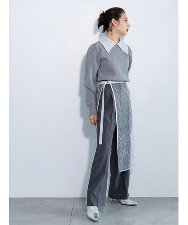 【Atelier Soir?e】ラメチュールレイヤーラップスカート