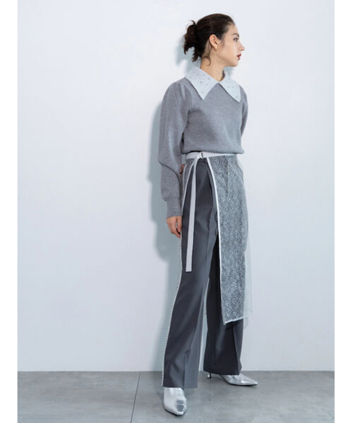 【Atelier Soir?e】ラメチュールレイヤーラップスカート