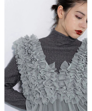 【Atelier Soir?e】ジャカードハイネックニット