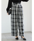 アシンメトリーベルトタックワイドパンツ