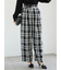 アシンメトリーベルトタックワイドパンツ