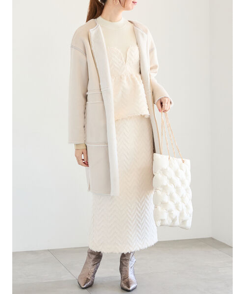 新品同様✩リバーシブル✩軽い✩ムートンコート✩柔らか✩ファーコート MAISON SPECIAL（メゾンスペシャル） ムートンコート ボアコート