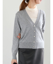 Vネックカーディガン