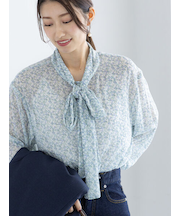 パターンアソートシフォンボウタイブラウス