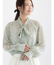 パターンアソートシフォンボウタイブラウス