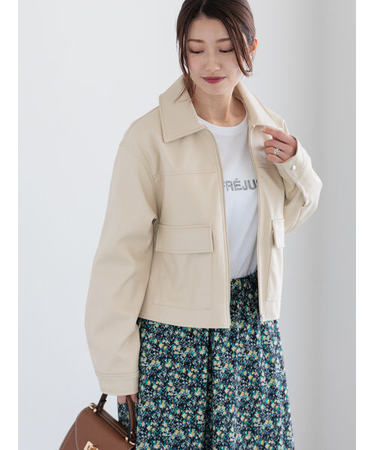 【宮本茉由着用】ダブルポケットジップジャケット《2025spring catalog item》