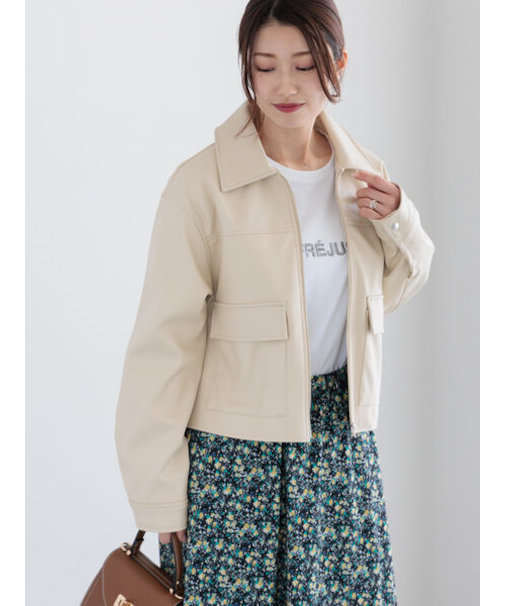 【宮本茉由着用】ダブルポケットジップジャケット《2025spring catalog item》