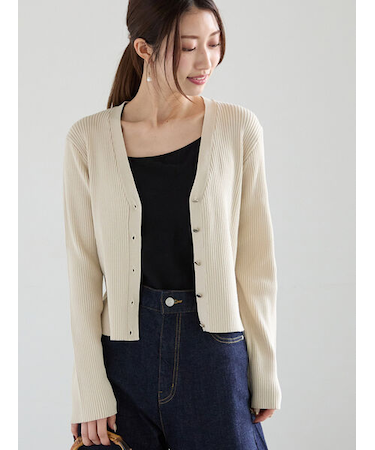 リブVネックカーディガン《2025spring catalog item》