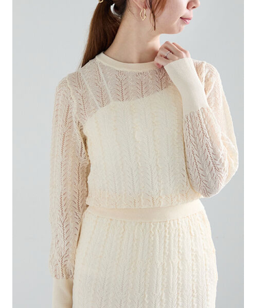 レーシーニットプルオーバー（セットアップ可《2025spring catalog item》