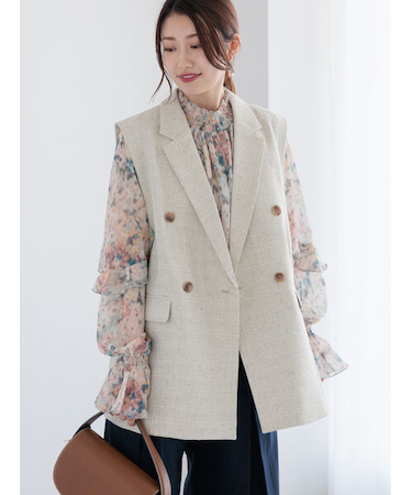 ファブリックアソートテーラードジレ《2025spring catalog item》