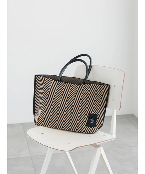 へリンボーン柄ニットビックトート《2025spring catalog item