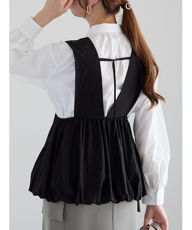 バルーンヘムマルチレイヤードベスト