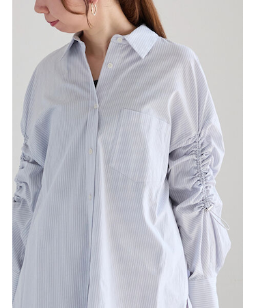 ドロストスリーブストライプシャツ《2025spring catalog item》