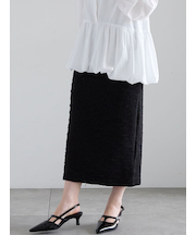 フクレジャカードストレートロングスカート《2025spring catalog item》