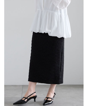 フクレジャカードストレートロングスカート《2025spring catalog item》