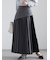 アシンメトリープリーツコンビスカート