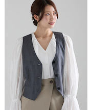 【宮本茉由着用】ストライプショートベスト《2025spring catalog item》