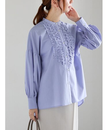 【宮本茉由着用】フロントフリルブラウス