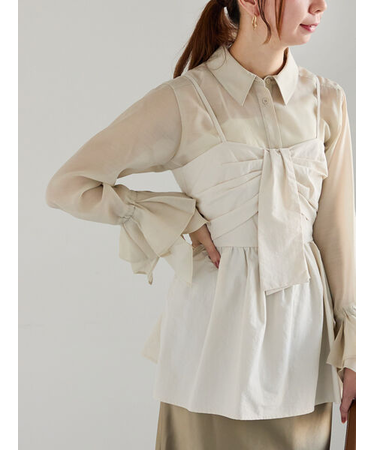 リボンキャミブラウス