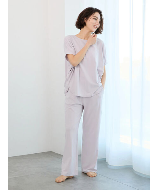 【Essentials】ワンポイント刺繍ストレートイージーパンツ