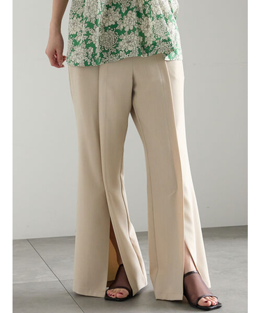 フロントスリットパンツ