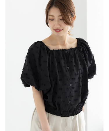 リボンジャガード2WAYブラウス
