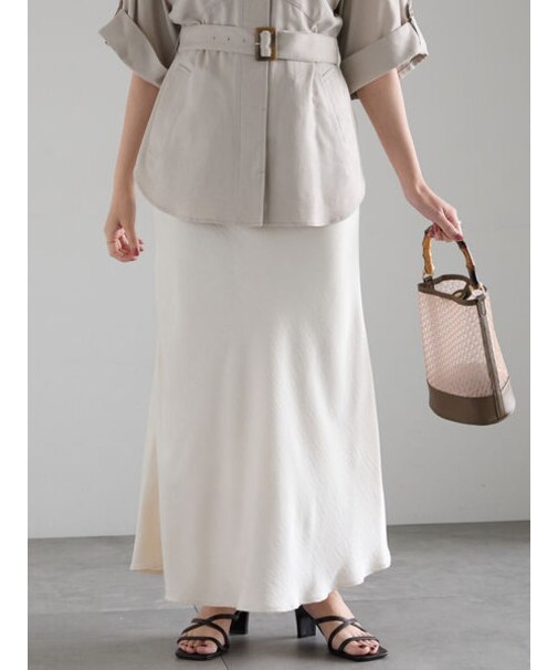 【松井愛莉着用】フィブリルロングナロースカート《2025summer catalog item》