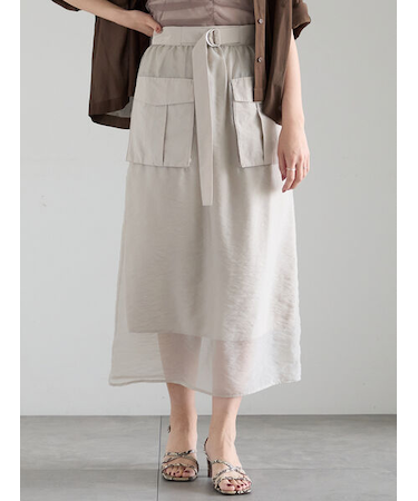シアービッグポケットスカート《2025summer catalog item》