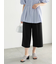 サイドベルトワイドクロップトパンツ