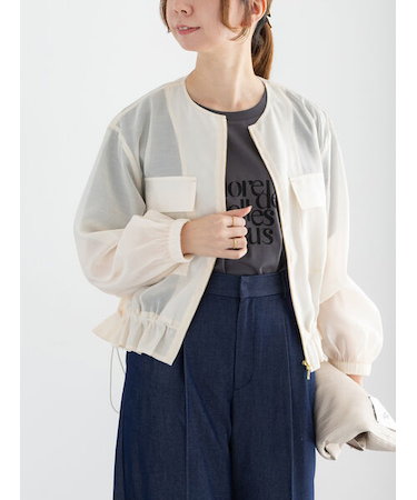 シアーノーカラーブルゾン